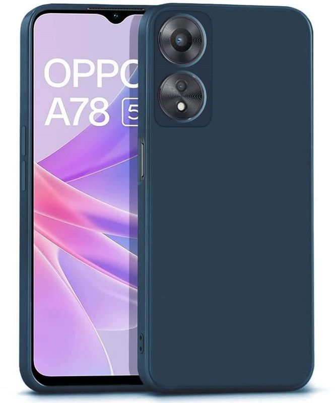 S-Softline Back Cover for Oppo A78 5G, inner Soft Microfiber Cloth Cushion Lining Flexible Rubberised Case  (Black, Pack of: 1)