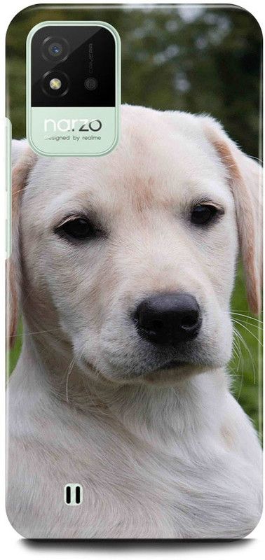 FUGGA Back Cover for realme Narzo 50i, WHITE, DOG, PUPPIE, CUTE, DOG  (White, Hard Case, Pack of: 1)