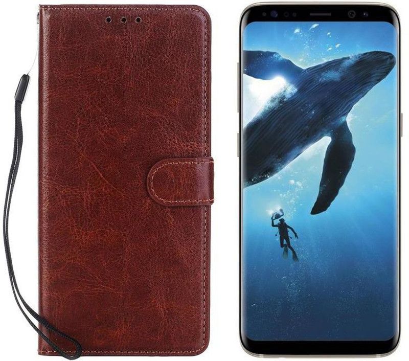 Dgeot Flip Cover for Samsung Galaxy S8 Plus (Maple Gold, 64 GB) (4 GB RAM)  (Brown, Dual Protection, Pack of: 1)
