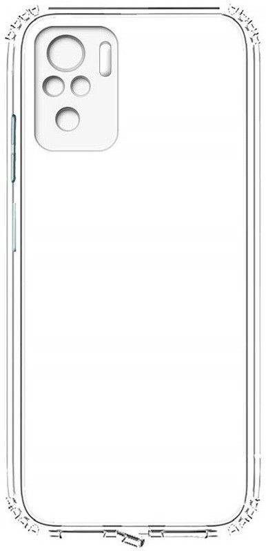 Phone Back Cover Bumper Case for Redmi Note 10  (Transparent, White, Grip Case, Pack of: 1)