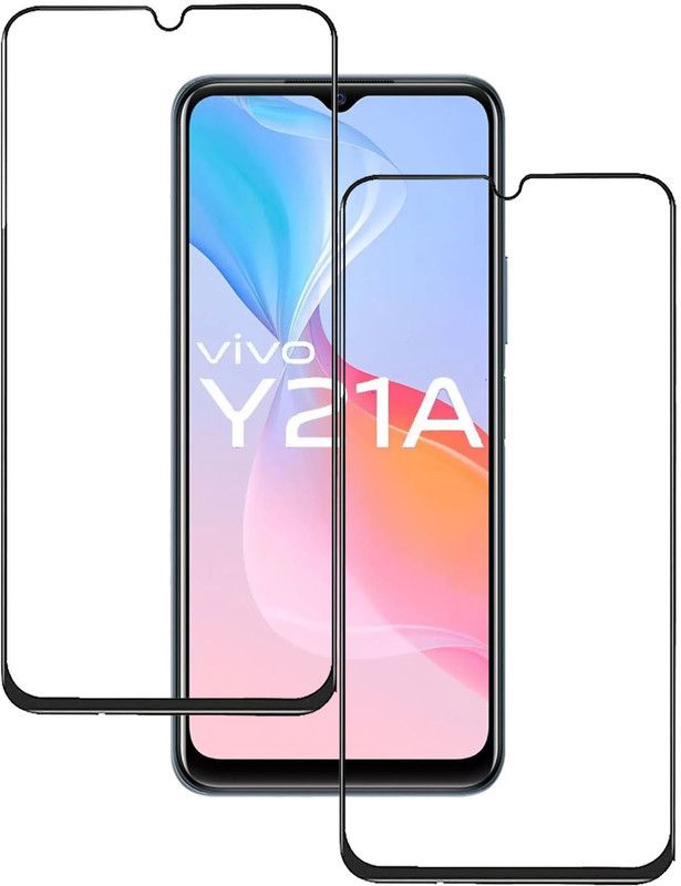 INFINITYWORLD Edge To Edge Tempered Glass for Vivo Y21A  (Pack of 2)
