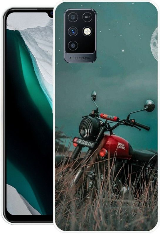 TCJ Back Cover for Infinix Note 10  (Blue, Brown, Silicon)
