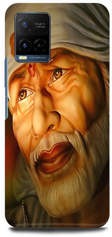 DIKRO Back Cover for Vivo Y33T, V2146, SAI, BABA, SAI, NATH, GOD  (Brown, Hard Case, Pack of: 1)