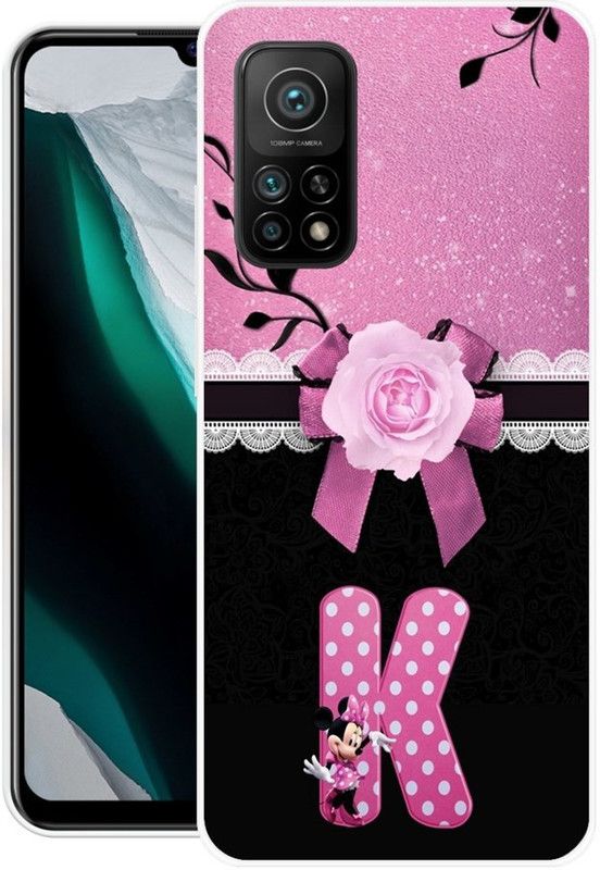 BLUEBUG Back Cover for Mi 10T Pro  (Pink, Black, Grip Case, Silicon, Pack of: 1)