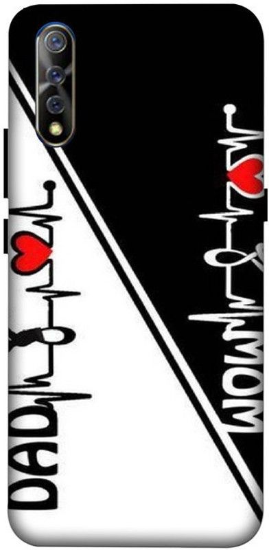 LUCKY MOBI.COM Back Cover for VIVO S1 ( mom dad wallpaper) PRINTED BACK COVER  (Multicolor, Waterproof, Pack of: 1)