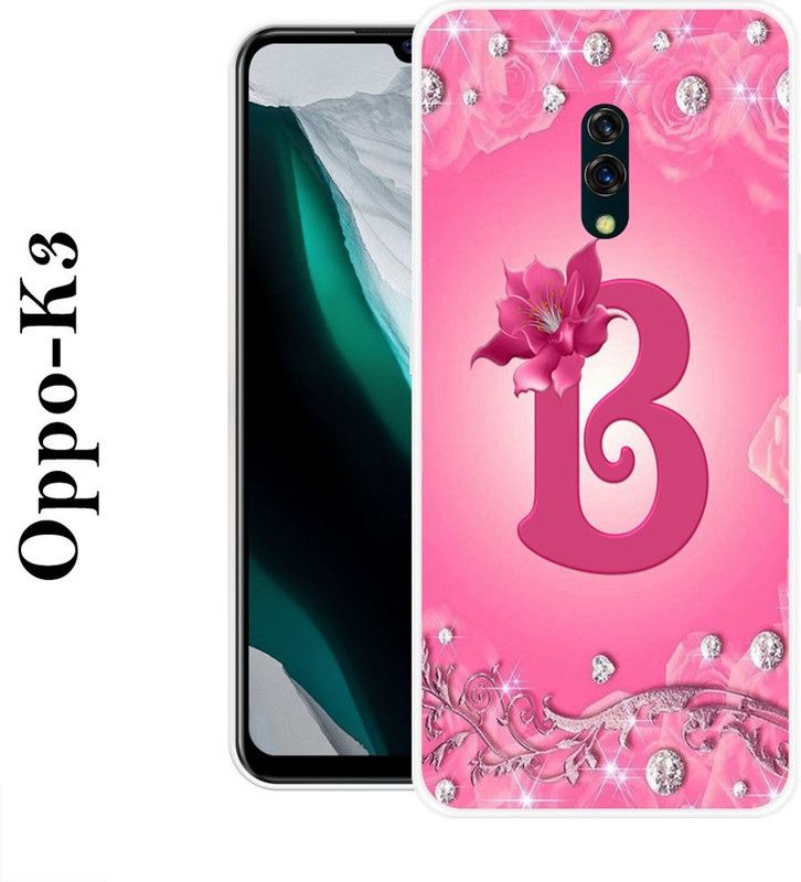 redfly Back Cover for Oppo K3  (Pink, Silver, Grip Case, Silicon)