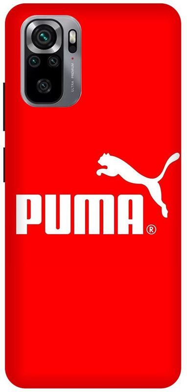 DIKRO Back Cover for REDMI Note 10, PUMA, SIGN, LOGO, EMBLEM, DESIGN  (Red, Hard Case, Pack of: 1)