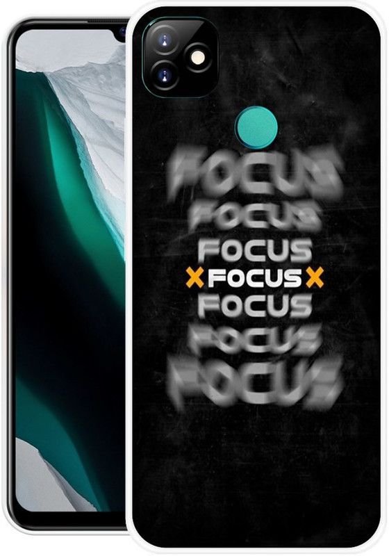 Krtagy Back Cover for Itel Vision1  (Black, White, Dual Protection, Silicon, Pack of: 1)