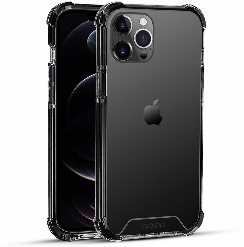 Gripp Military Grade Protection Bumper Case for Apple iPhone 12/12 Pro  (Black, Shock Proof, Pack of: 1)