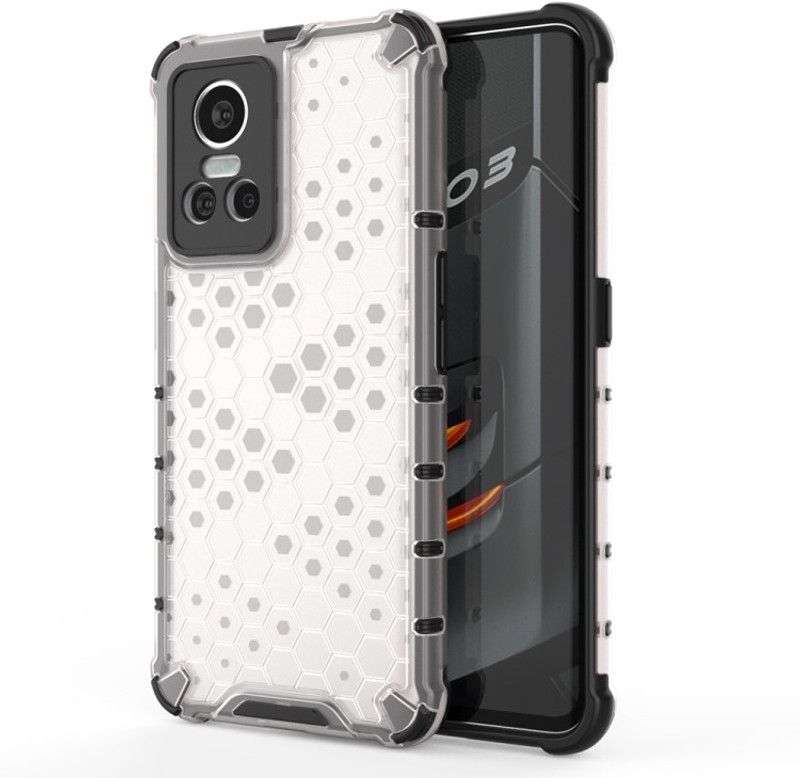 Empire Accessories Back Cover for Realme GT Neo 3 Edge to Edge Boom Transparent Honeycomb case  (Transparent, Shock Proof, Pack of: 1)