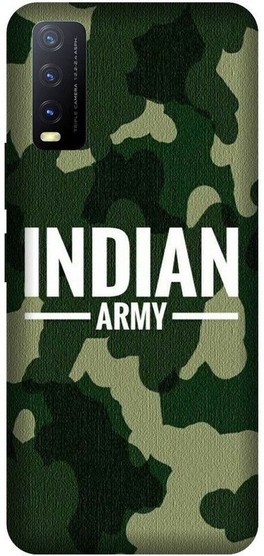 Yoprint Back Cover for Y12s Army Text back cover  (Multicolor, Hard Case, Pack of: 1)