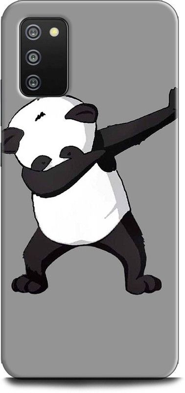 Afterglow Back Cover for SAMSUNG Galaxy F02s PANDA, PANDA, PANDA LOVE, PANDA IMAGE, CUTE, FUNNY, CARTOON, DAB  (Multicolor, Shock Proof, Pack of: 1)
