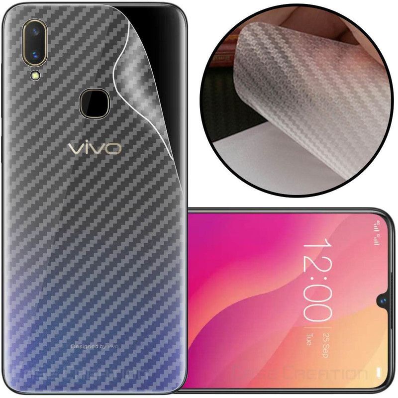 CASE CREATION Vivo Y93 Mobile Skin  (3D Carbon Fibre Transparent Back Skin Matte Finish)