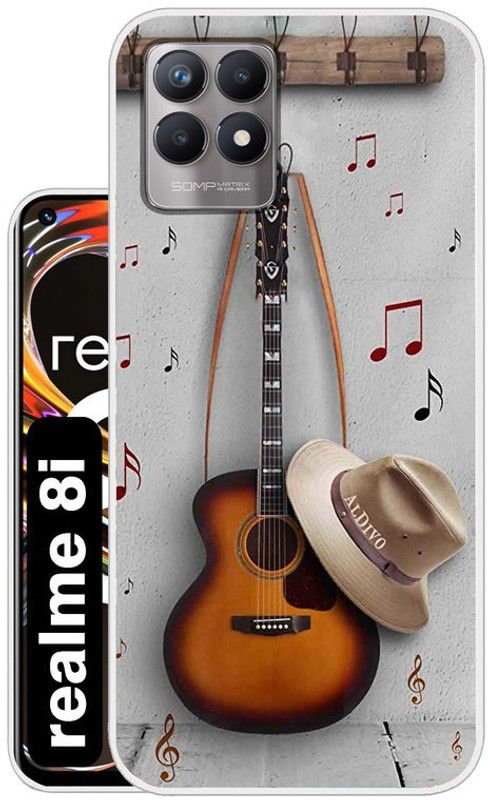 Case Club Back Cover for realme 8i  (White, Grip Case, Silicon, Pack of: 1)