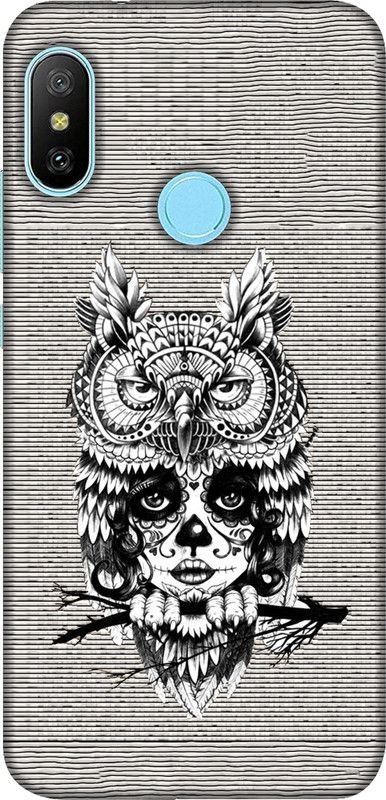 LETAPS Back Cover for Mi A2 (Mi 6X)  (Black, White, Hard Case)
