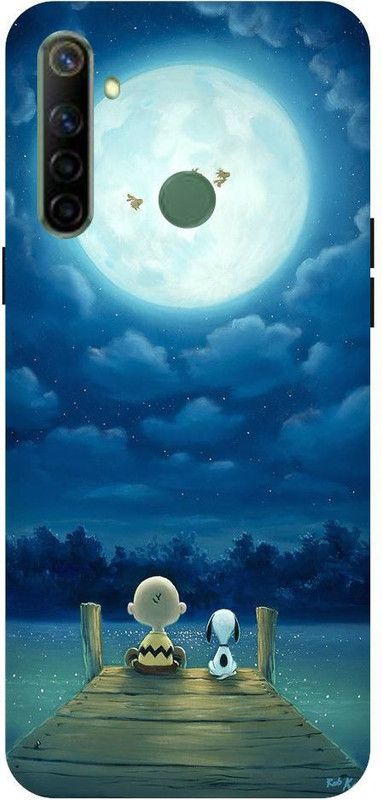 URCHIN Back Cover for Realme5s snoopy, night, moon, dog, cartoon, sky  (Multicolor, Shock Proof)