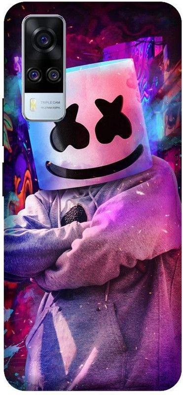 URCHIN Back Cover for Vivo Y51A Marshmello, EDM, DJ, Famious, marshmello, singer  (Multicolor, Shock Proof, Pack of: 1)
