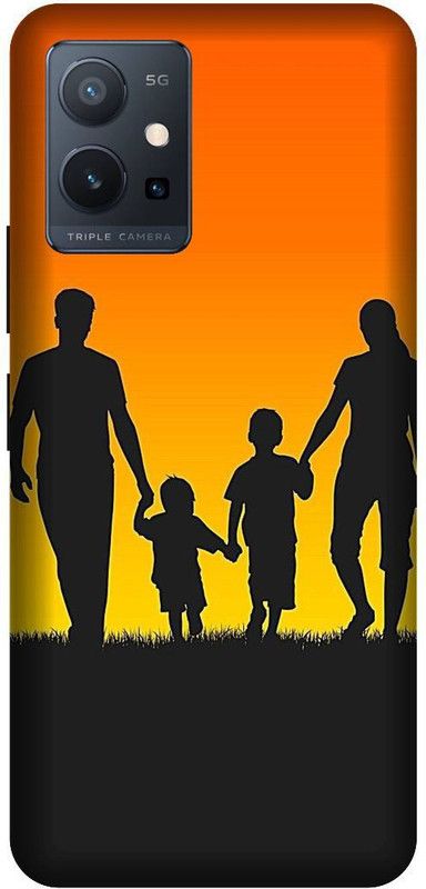 VS PRINT LINK Back Cover for VIVO T1 (5G) , V2141 ,love mom ded, Mom and Dad Printed Back Cover  (Yellow, Hard Case, Pack of: 1)