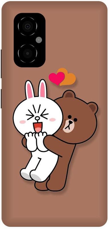 play fast Back Cover for POCO M4 5G, MZB0BRWIN, TENOR, LOVE, COUPLE  (Brown, Hard Case, Pack of: 1)
