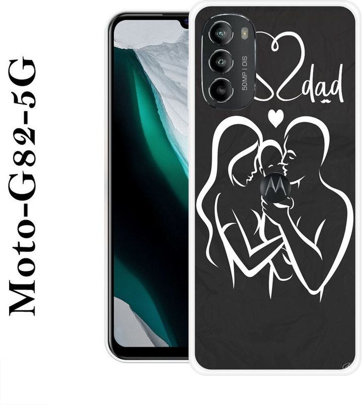 KUDI Back Cover for Motorola Moto G82 5G  (Grey, White, Silicon)
