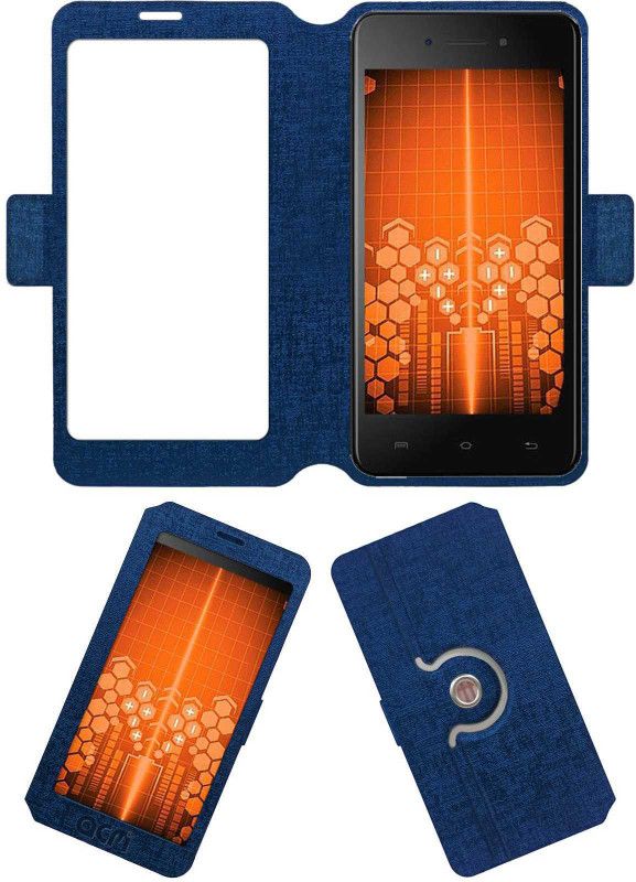 ACM Flip Cover for Micromax Bharat 5  (Blue, Cases with Holder, Pack of: 1)