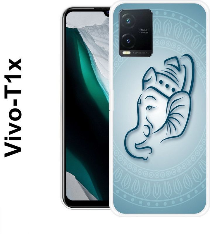 SUPER CASE Back Cover for Vivo T1x  (Blue, Grip Case, Silicon)