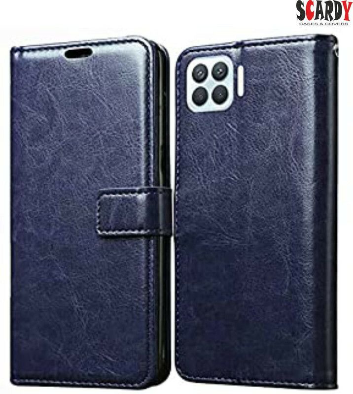 SCARDY Flip Cover for OPPO F17 PRO  (Black, Matte Finish, Pack of: 1)
