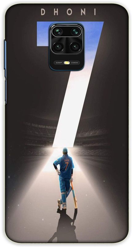 iprinto Back Cover for Redmi Note 10 Lite, Mi Redmi Note 9 Pro Ms Dhoni Sports Back Cover  (White, Hard Case, Pack of: 1)