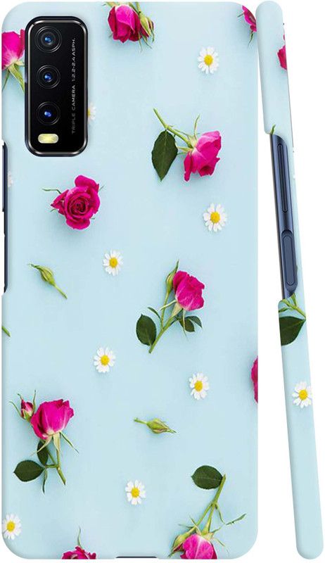V'ART CREATIONS Back Cover for Vivo Y11s  (Blue, Pack of: 1)