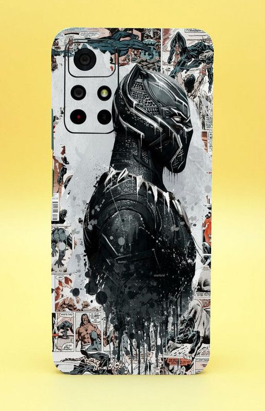 CLAXA Comic Panther Poco M4 Pro 5G Back Skin Guard, Comic Panther Mobile Skin  (Comic Panther Skin With Super matte finish)