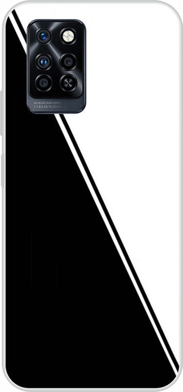 LoveCase Back Cover for Infinix Note 10 Pro  (Black, White, Silicon, Pack of: 1)