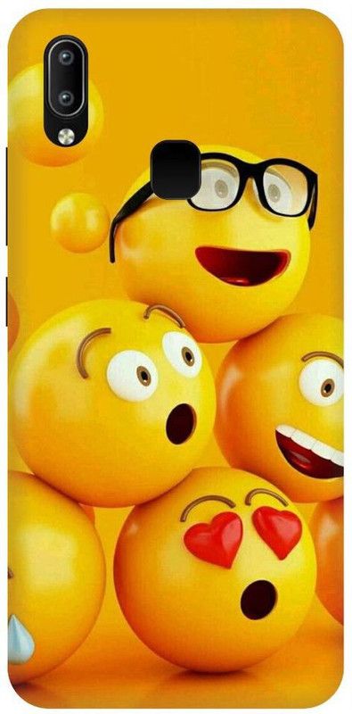 URCHIN Back Cover for Vivo Y93 smiley, Emoji, Cute, funny, Smile  (Multicolor, Shock Proof, Pack of: 1)