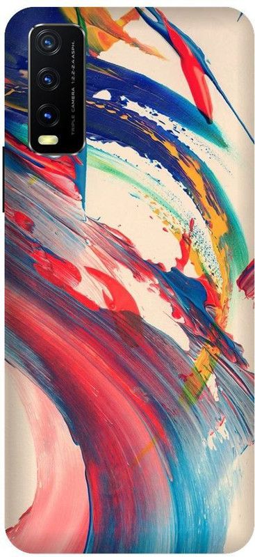 URCHIN Back Cover for Vivo Y12S Colourfull, abstract, design, simple, paint  (Multicolor, Shock Proof, Pack of: 1)