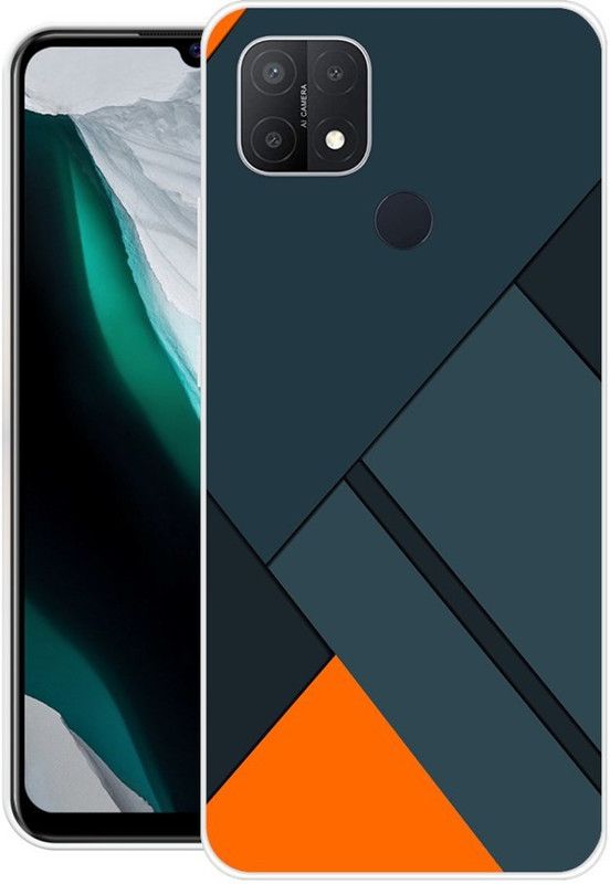 Pedimore Back Cover for OPPO A15, OPPO A15s  (Blue, Orange, Grip Case, Silicon)