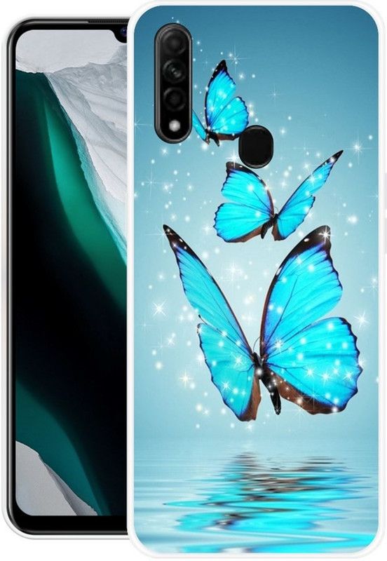 RJ14 (Online) Back Cover for OPPO A31  (Blue, Grip Case, Silicon)