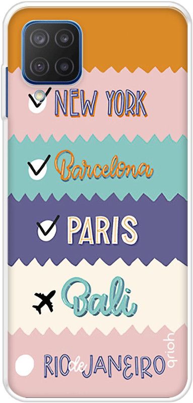 QRIOH Back Cover for Samsung Galaxy M12  (Multicolor, Grip Case, Silicon)