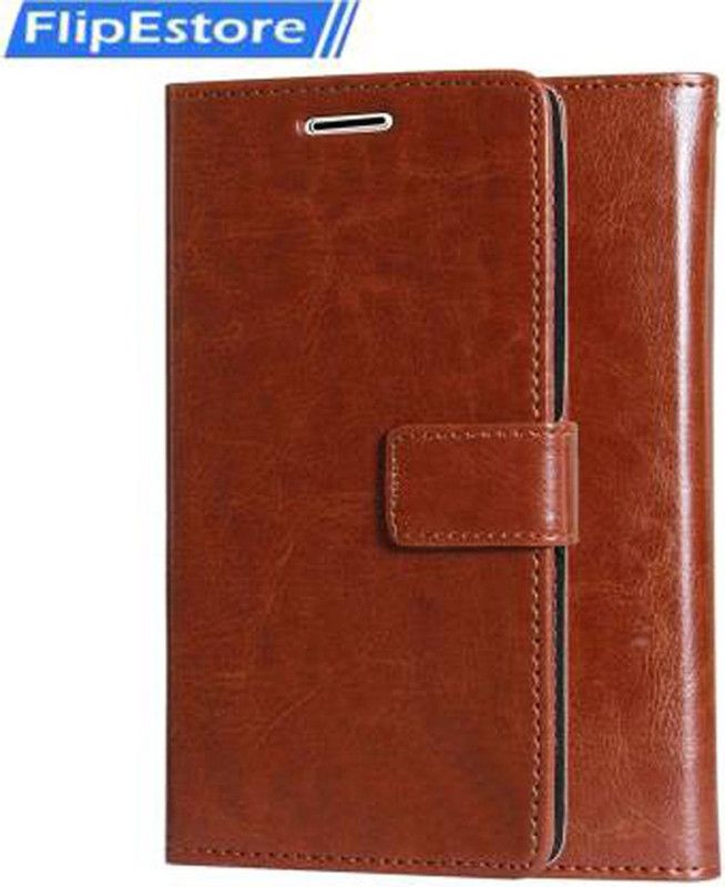 FlipEstore Flip Cover for Oppo A7  (Brown, Pack of: 1)