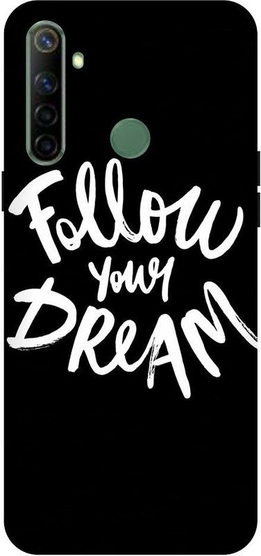 URCHIN Back Cover for Realme5s follow your dream, motivational, black  (Multicolor, Shock Proof, Pack of: 1)