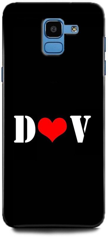 Afterglow Back Cover for SAMSUNG Galaxy J6 D V, D LOVES V, NAME, LETTER, ALPHABET, DV LOVE, HART  (Multicolor, Shock Proof, Pack of: 1)