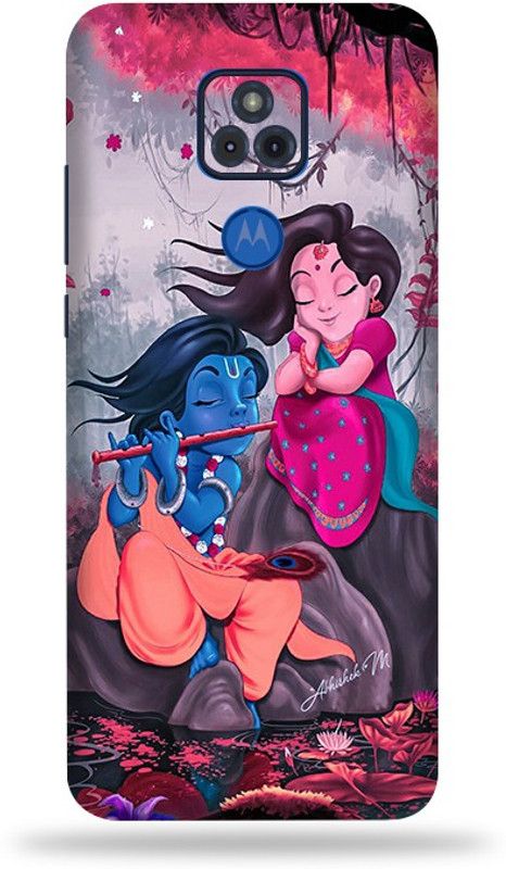 OggyBaba Motorola Moto G Play Mobile Skin  (Krishna Rukmani Multicolor Skin With Ultra Matte Finish)