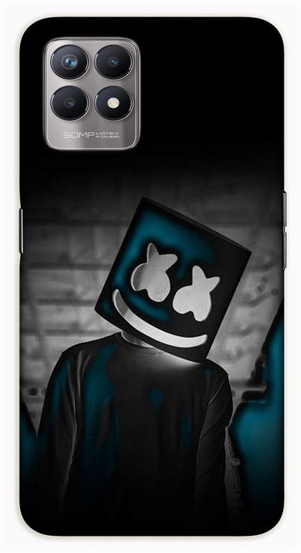 iprinto Back Cover for Realme 8i, RMX3151 marshmello Back Cover  (Black, Hard Case)