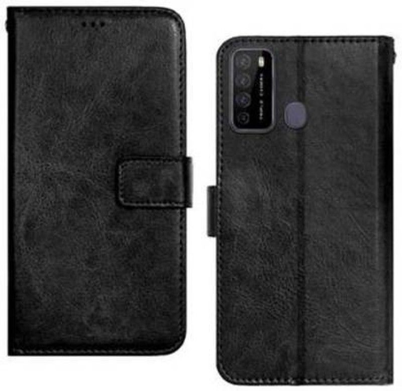 Urban Tech Flip Cover for Itel Vision 2Flip Case | Magnetic Closure | Shock Proof Wallet Flip Cover  (Black, Magnetic Case, Pack of: 1)