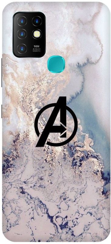 FIKORA Back Cover for Infinix Hot 10, X682B, AVENEGRS, LOGO, SIGN, EMBLEM  (White, Hard Case, Pack of: 1)