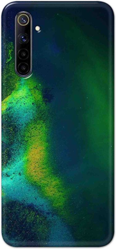 NDCOM Back Cover for Realme 6i Green Abstract Printed  (Multicolor, Hard Case, Pack of: 1)