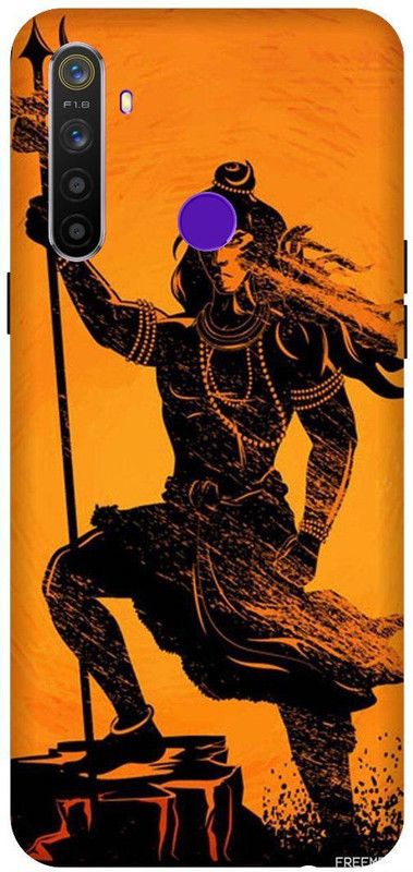 SSMORYA Back Cover for Realme 5, Realme 5s, Realme 5i  (Orange, Black, Waterproof, Pack of: 1)