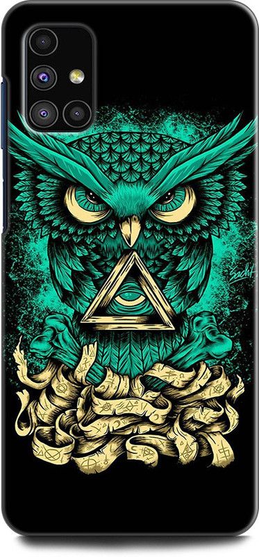 Afterglow Back Cover for SAMSUNG Galaxy M51 OWL, ILLUMINATI OWL, COOL, TRANDING, BIRD, FIRE, FANTACY  (Multicolor, Shock Proof)