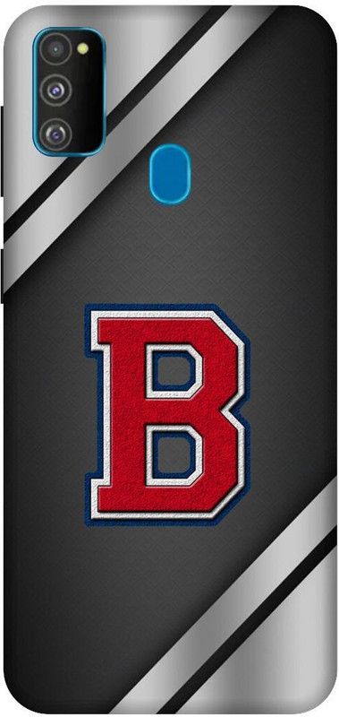 SSMORYA Back Cover for Samsung Galaxy M21, B Letter Printed  (Multicolor, Hard Case, Pack of: 1)