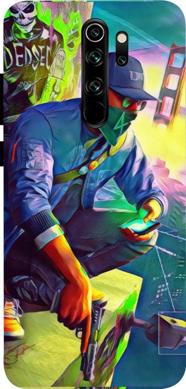 LIKELOOK Back Cover for Mi Redmi Note 8 Pro ( Maskboy, Attitude Boy )  (Multicolor, Shock Proof, Pack of: 1)