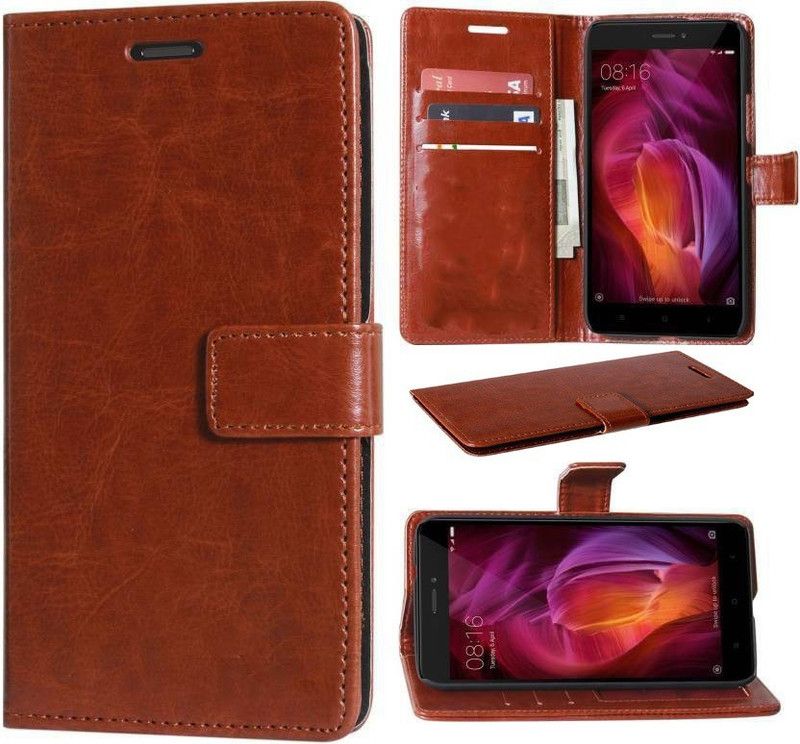 Krumholz Flip Cover for Samsung Galaxy A10  (Brown, Dual Protection, Pack of: 1)