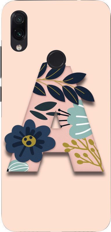 LIKELOOK Back Cover for Mi Redmi Note 7 Pro ( A Letter, A Name )  (Multicolor, Shock Proof, Pack of: 1)
